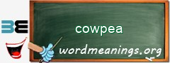 WordMeaning blackboard for cowpea